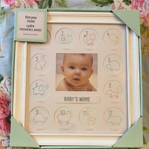 First Year Baby Frame - White